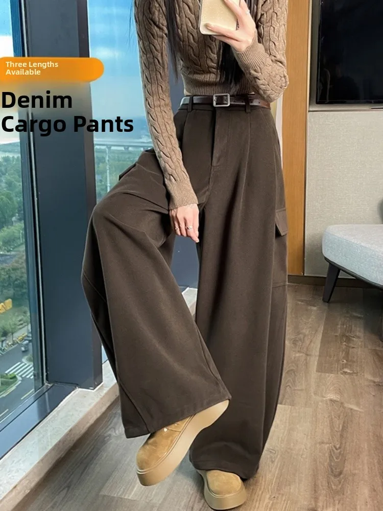 ay Fce Lined Casual Work Pants Women High Waist Straight Leg Commute Sle ket Detail No Ironing Required