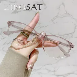 ZIROSAT 12918 New Non-magnetic TR90 Myopia Glasses Retro Square Optical Prescription Eyeglasses Frame For Men Or Women