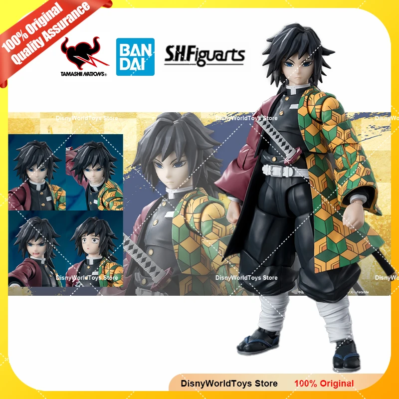 

100% Original Bandai S.H.Figuarts Shf Demon Slayer Kimetsu no Yaiba Giyu Tomioka Genuine In Stock Figure Model Toys Child Gifts