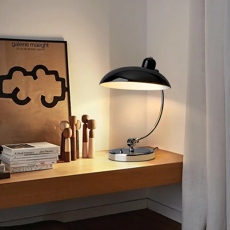 Residencial Chrome Table Light, sala de leitura de cabeceira, lâmpadas nórdicas retrô, lâmpadas de mesa de luxo, presente para decoração doméstica