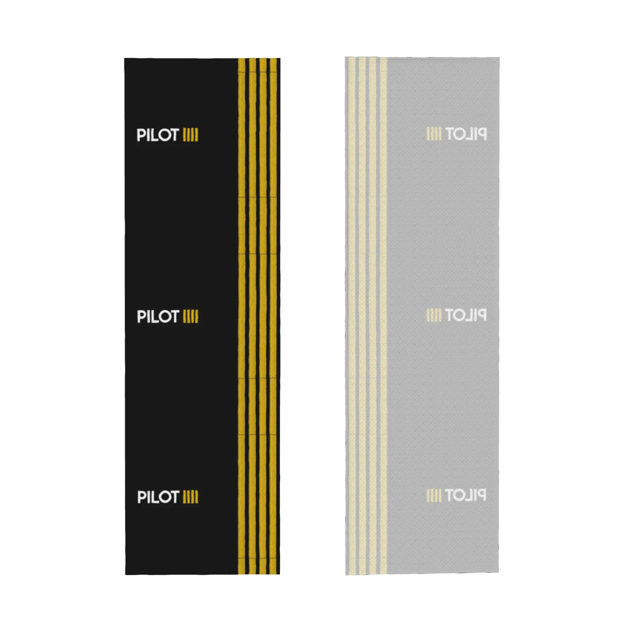 Pilot Captain Stripes Cold Exercise Towel Aviation Airplane Aviator Yoga And Fitness Running Activities Travelling Towels