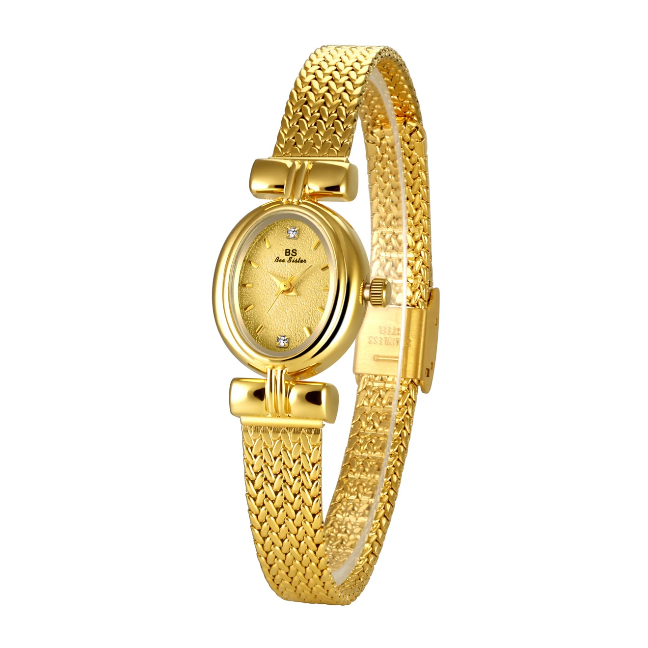 Nuevos relojes para mujer, reloj de pulsera pequeño ovalado dorado de alta calidad de lujo Vintage, regalo para mujer, reloj de pulsera de cuarzo