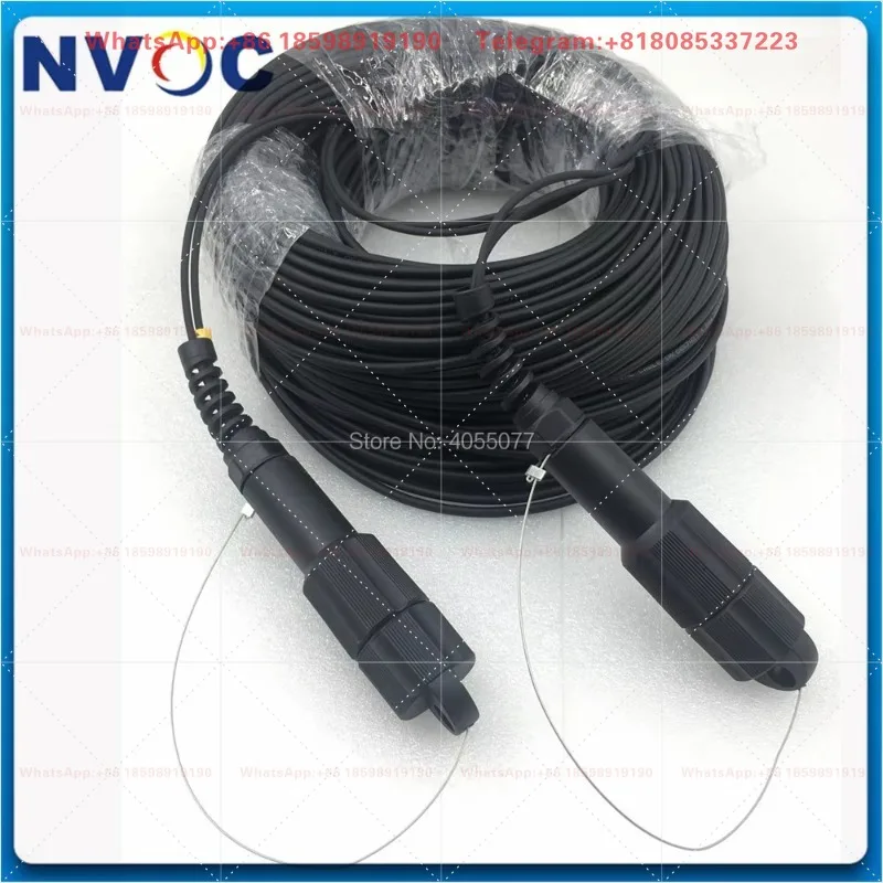 Outdoor Armored Single Mode DVI Optical Fiber Cable 8 Core 100M 150M 200M SM G657A1 LC/SC/FCUPC-PDLC/UPC Waterproof