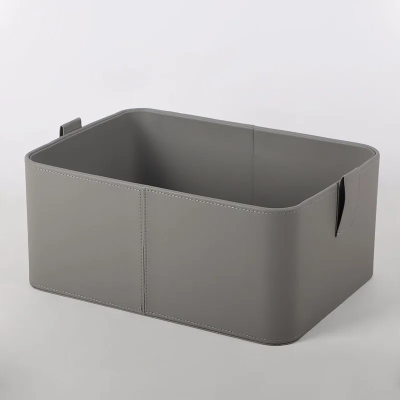 Leather Storage Box Clothes Organizer Boxes Wardrobe Accessory Organization Basket Luxury Organizing Baskets Organizer Furniture