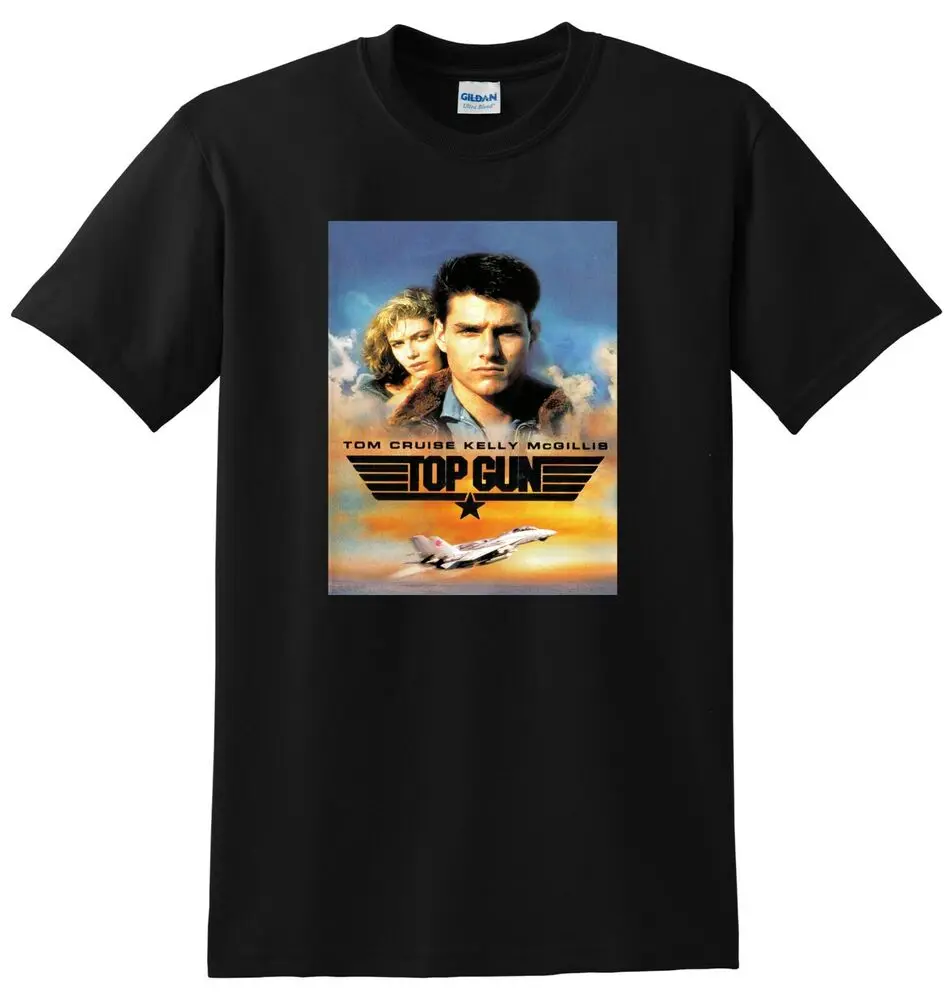 TOP GUN T SHIRT 1986 4k Bluray Dvd Cover Poster Tee For Men Clothing Women Short Sleeve Tees Vintage High Quality 100%Cotton