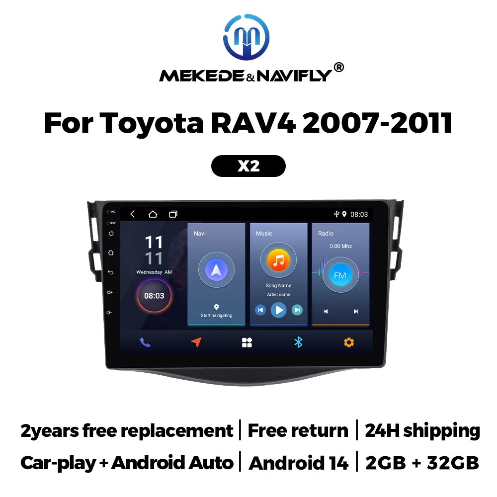 

MEKEDE WIFI GPS Navigation for Toyota RAV4 Rav 4 2005-2013 Car Multimedia 9" Player Android Smart System Carplay Head Unit