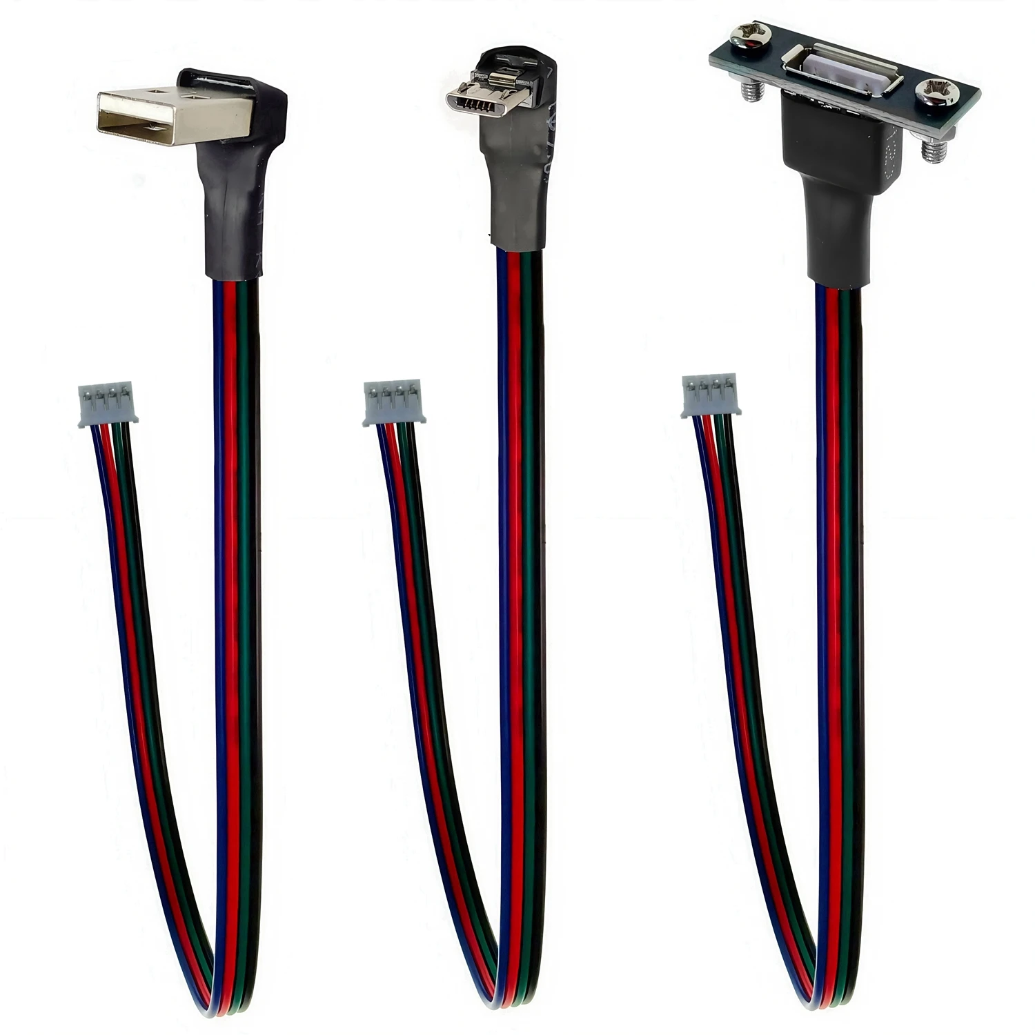 

TYPE-C Micro mini USB 4P direct press buckle lock board female USB connector with PH2.0 cable length 30CM