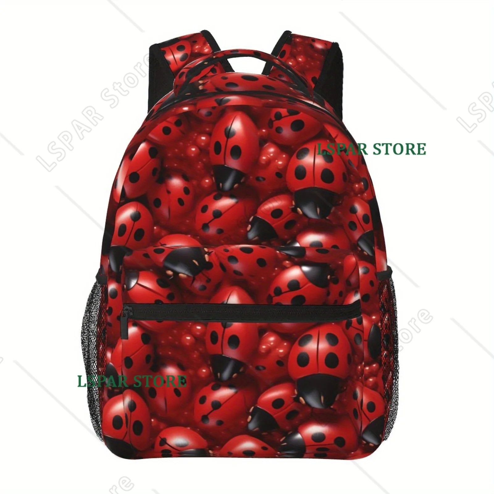 Fashion Ladybug Backpack Unisex Casual Laptop Backpacks School Bookbag Travel Hiking Camping Daypack