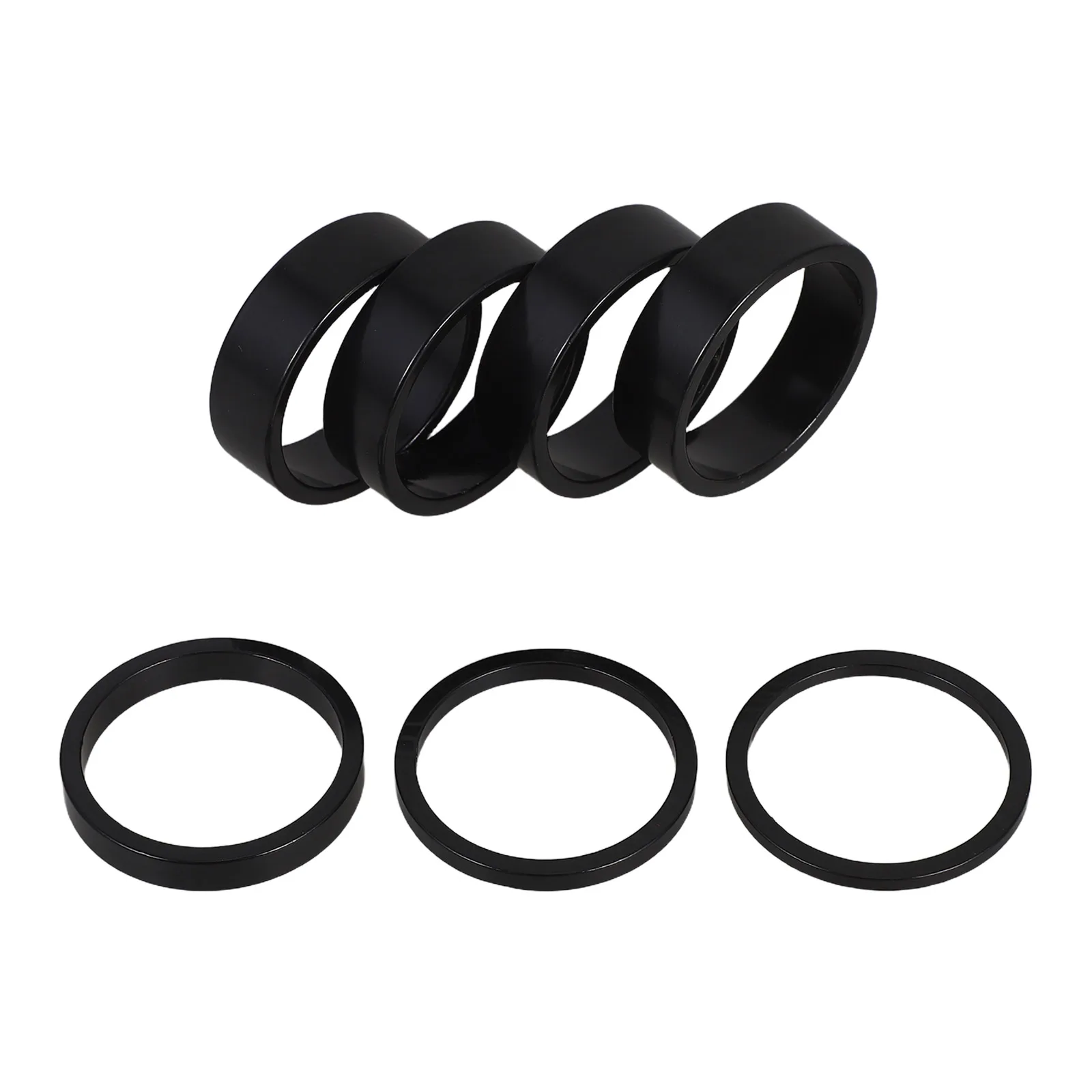 

7pcs Aluminum Alloy Mountain Bike Handlebar Stem Spacers 28.6Mm Diameter 2 3 5 10Mm Fork Washer Cycling Spacer Kit For Road
