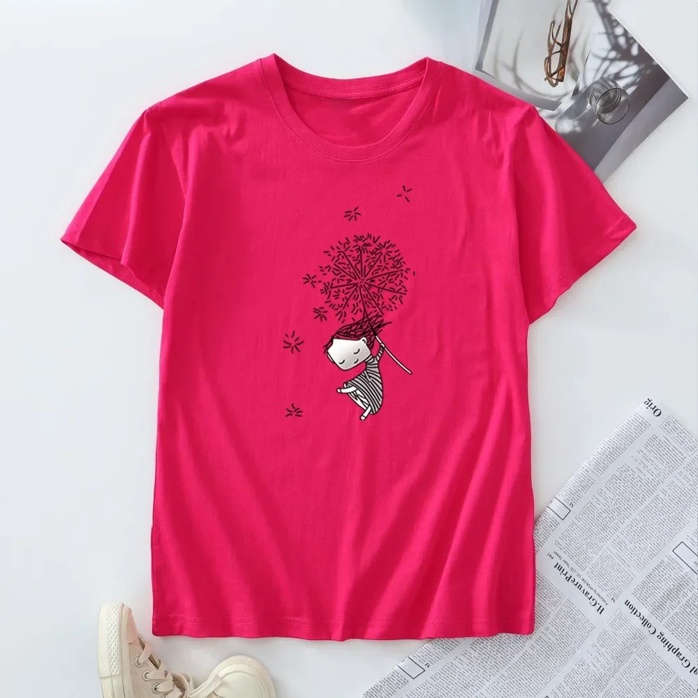 100% Cotton Women\'s T-shirt Oversized Woman Tshirt Fashion Harajuku Graphic T Shirts Summer Short Sleeve Tee Female Tops