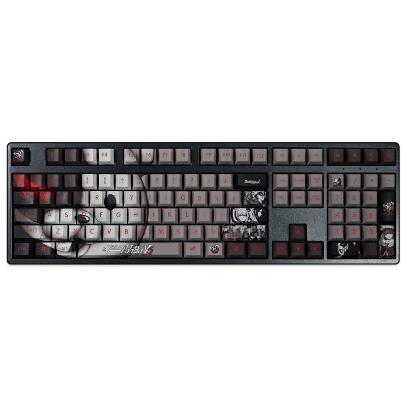 108 Keys/set Danganronpa Trigger Happy Havoc Keycap PBT Dye Subbed Keycaps Cartoon Anime Gaming Key Caps For ANSI Layout