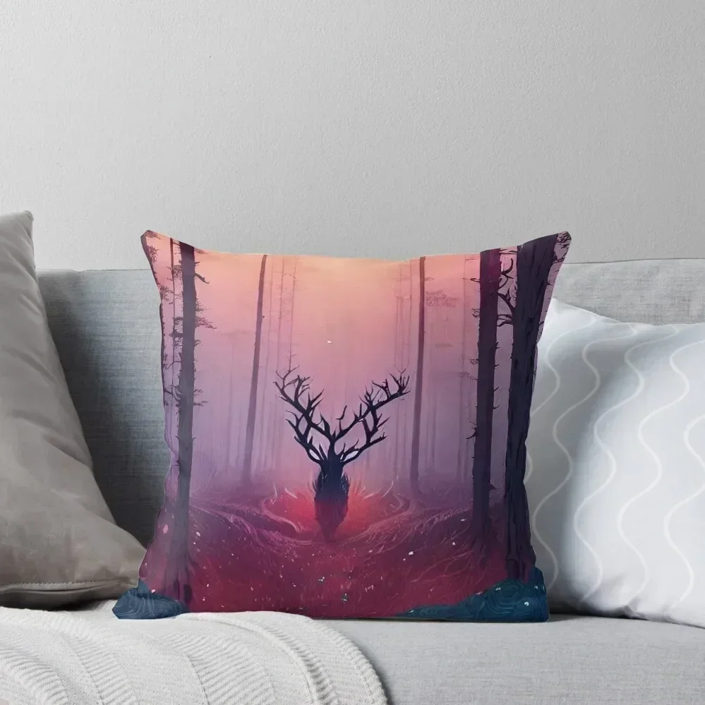 

Deer Silhouette In The Wilderness Throw Pillow Pillowcases Sofa Covers pillow