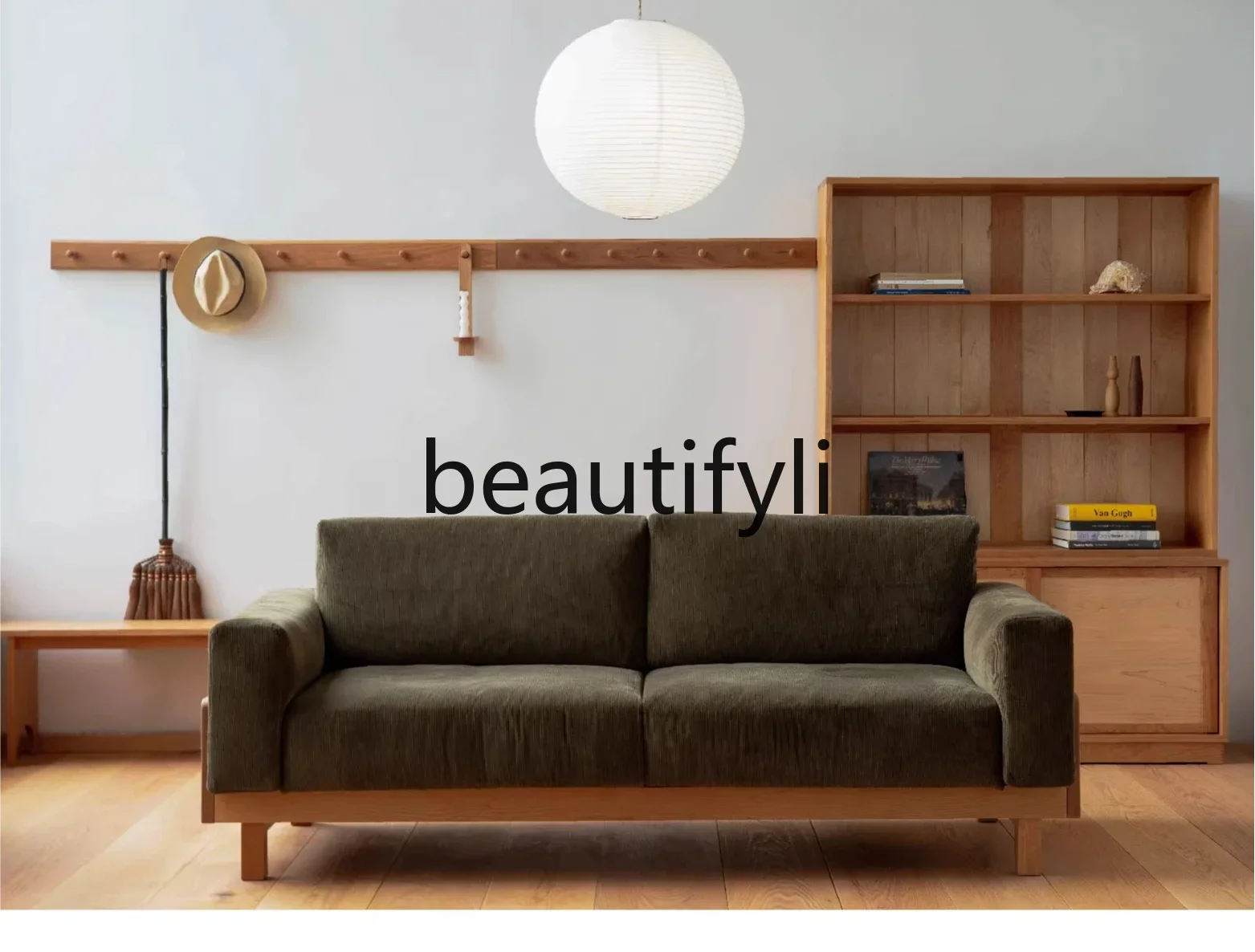 

A26 Кубический диван, маленькая квартира, гостиная, ткань из цельного дерева, простой двойной диван в современном стиле