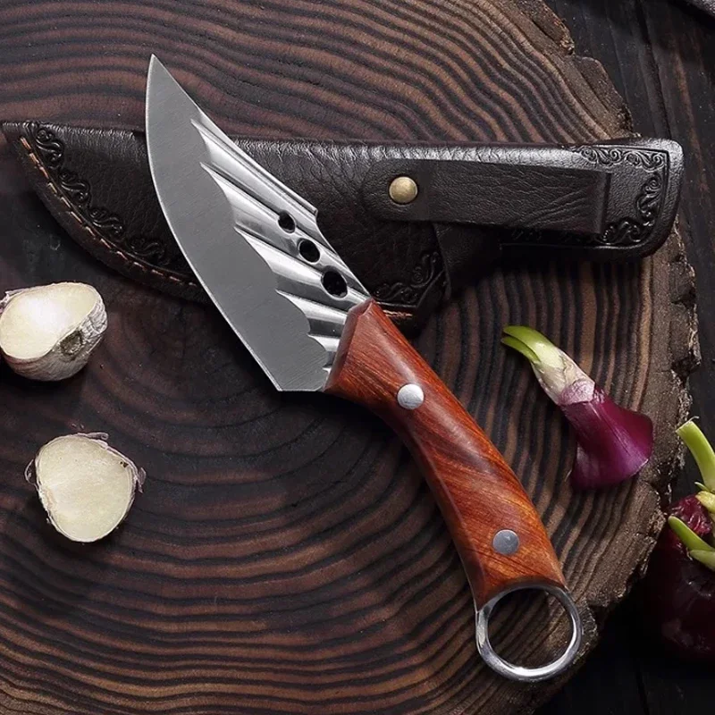 Handmade Forged Knife Meat Bone Knife Fruit Slicing Knife Stainless Steel Kitchen Chef Knife Perfect For Household Knives JJ2808