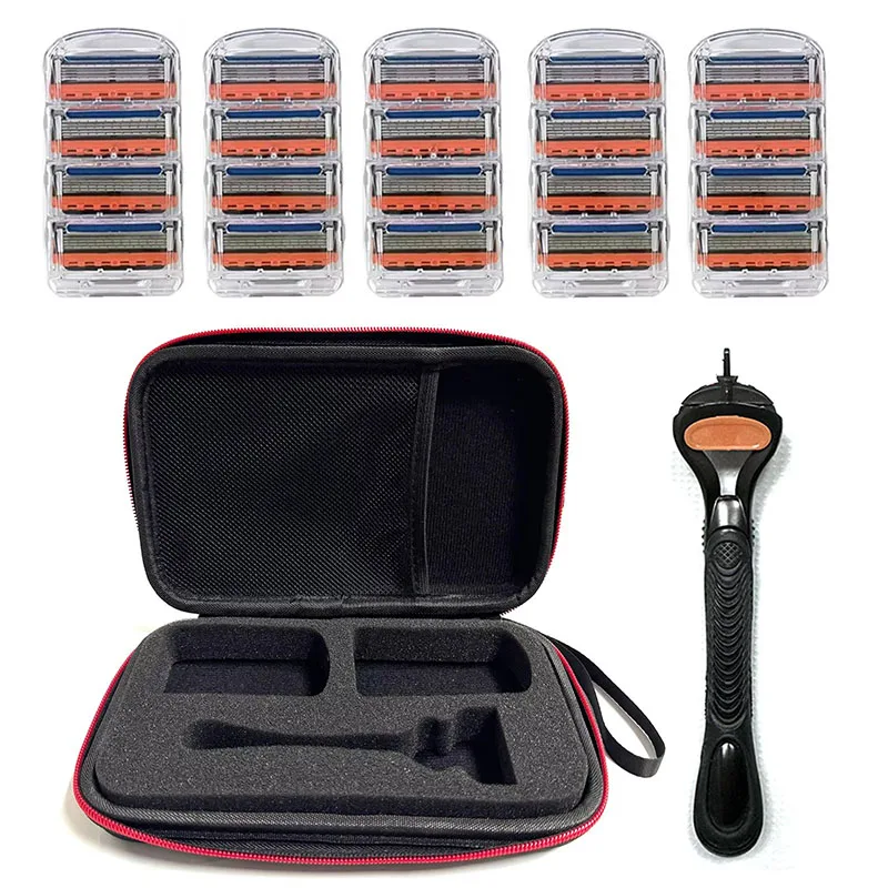 

binding Razor for Men Face Hair Beard Shaving Manual Shaver Cassettes Replacement Razor Heads Replaceable cutter head With Bag