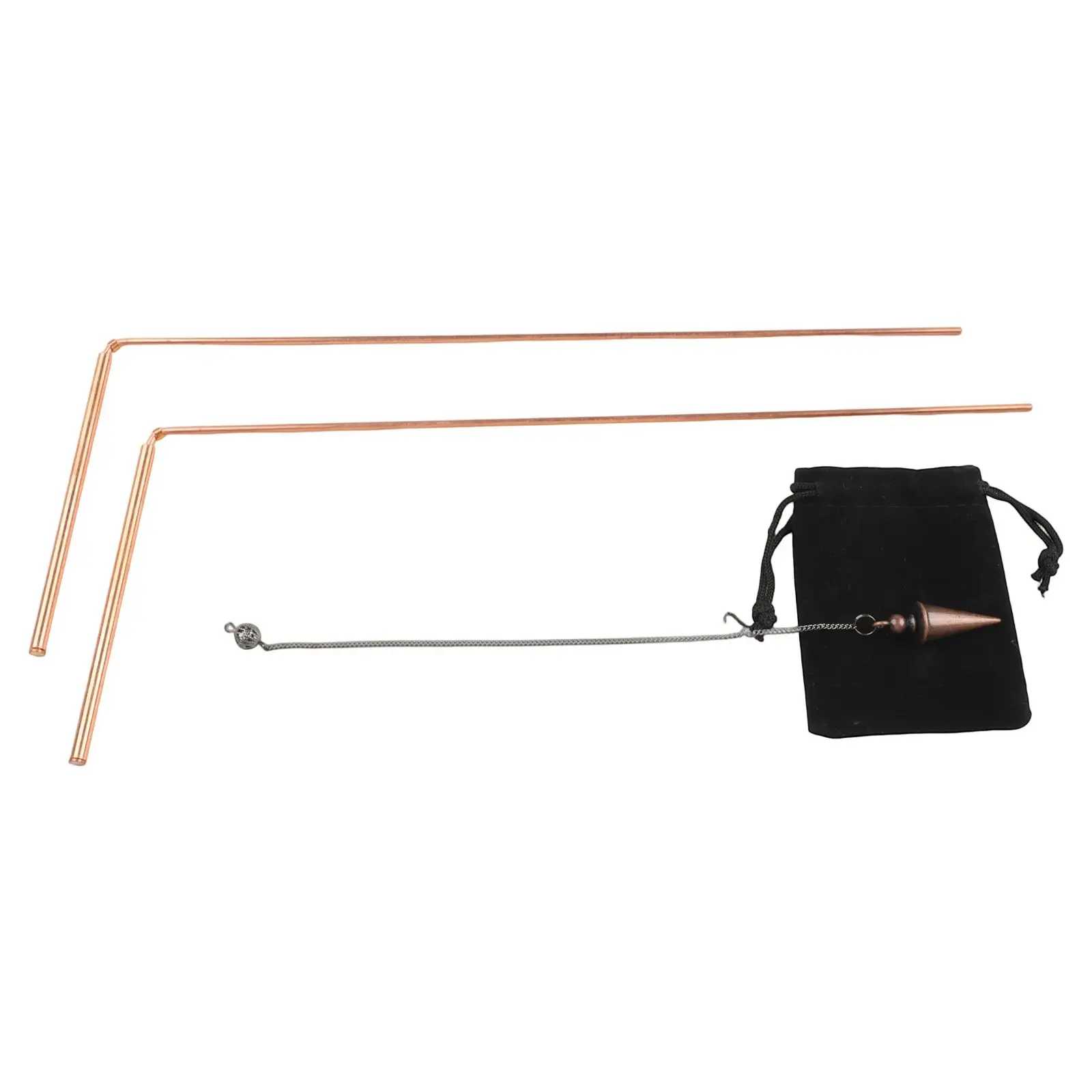 99 9 Copper Telescopic Dowsing Rods and Pendulum Set for Water Detection Divination Lost Object Finding and Energy Therapy