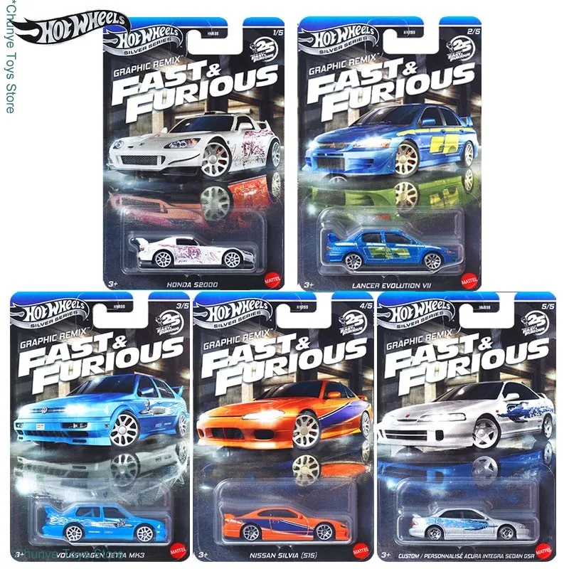 مجموعة نماذج دييكاست ذات علامة فضية ذات عجلات ساخنة عالية السرعة ألعاب قابلة للجمع تتميز بسيارة Honda S2000 Nissan Gtr Volkswagen Jetta