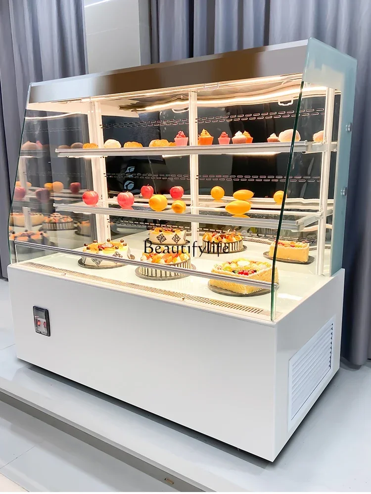 Open Cake Show Case Commercial Vertical Multi-Layer Dessert Fruit Preservation Refrigerated Cabinet