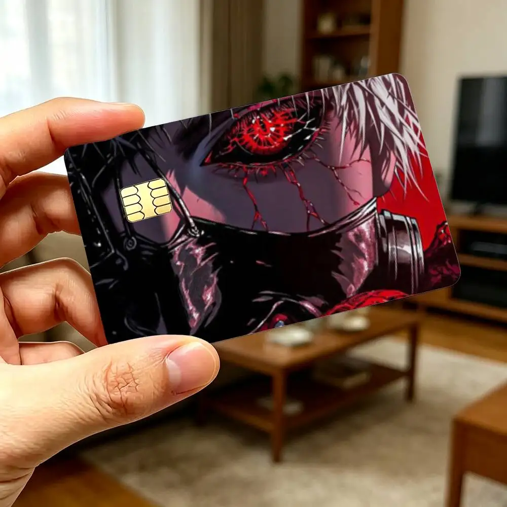 Anime Ken K-Kaneki Credit Card Stickers Skin For Bank Debit Decorative Protection Scratch-resistant Gift
