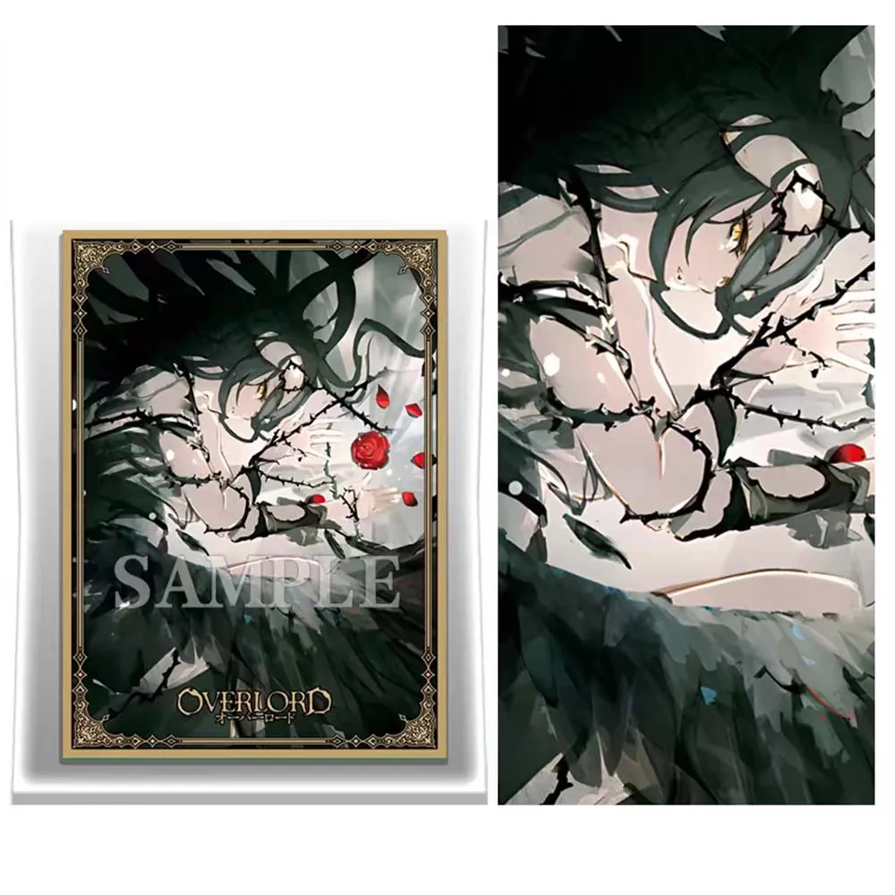 

60Pcs/set Overlord Albedo Card Sleeves Anime Albedo DTCG Card Protection Case PTCG Laser Flash Card Cover 67*92MM