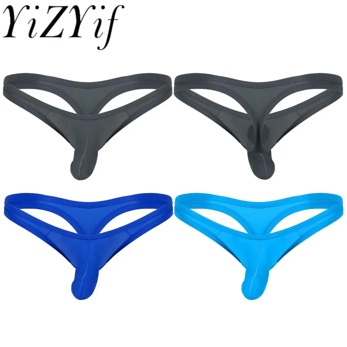 Mens Elephant Nose Jockstrap G-String Underwear Sexy Bulge Pouch Penis Sheath Bikini Thongs Panties Briefs Erotic Sex Lingerie