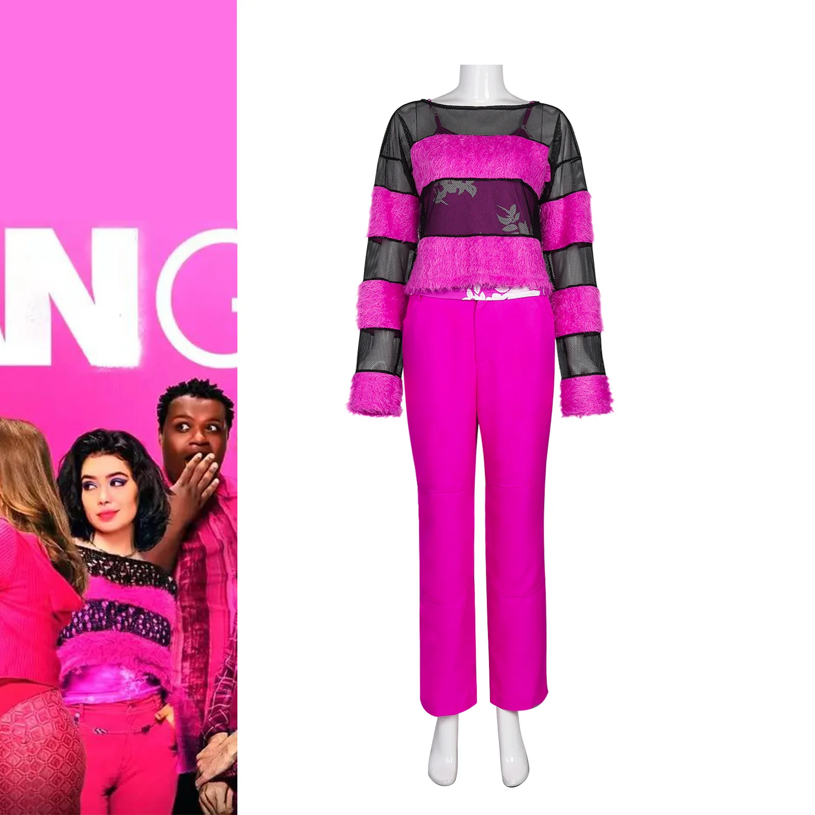 

Фиолетовый комплект свитера для косплея «Мужские девушки», костюм для косплея персонажа фильма.