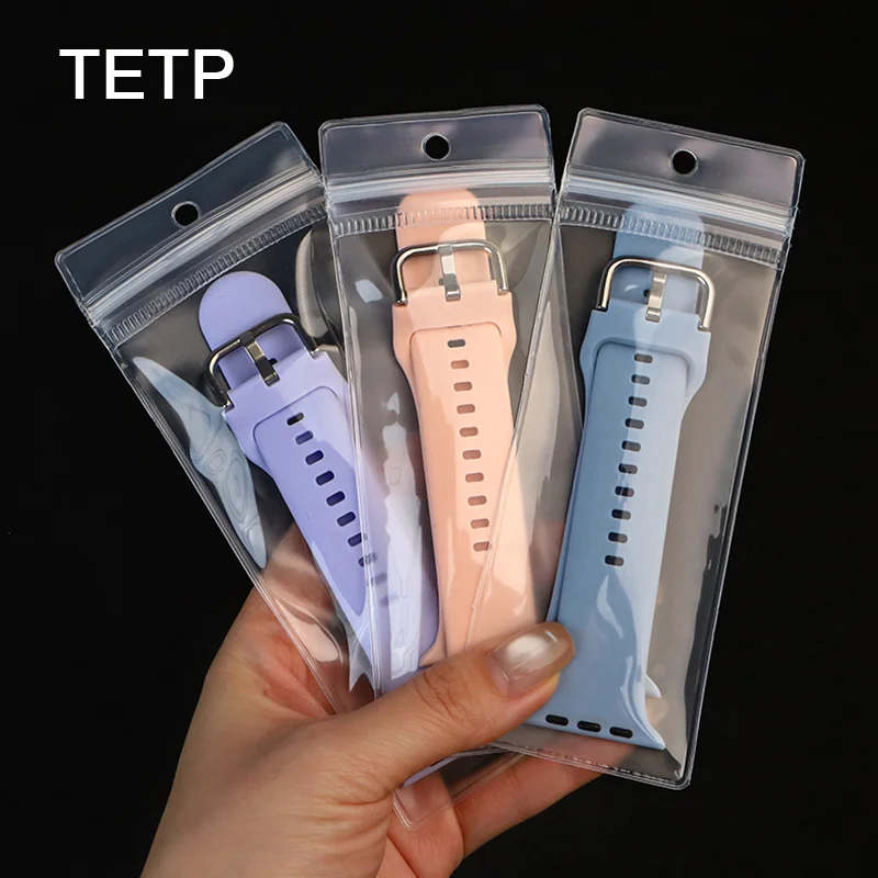 TETP 100 pièces – Pochettes de rangement transparentes épaissies avec trous de suspension, auto-scellantes, pour montres et colliers, pour l'organisation de bijoux