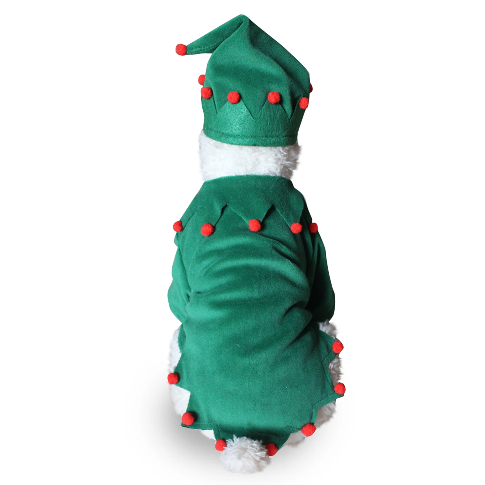 Pet Clothes Dog Christmas Funny Elf Costume Cat Role Playing Clothes Winter Pet Warm Clothes Christmas Pet Dress Up Applied