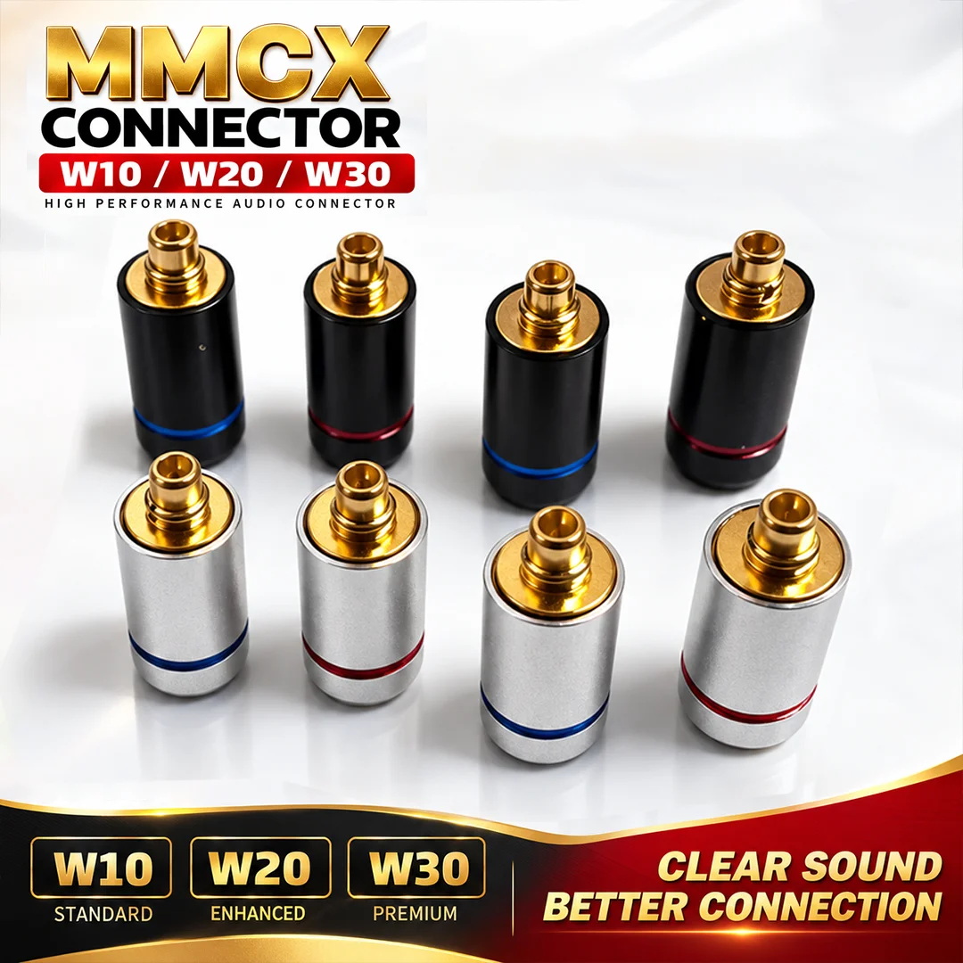 MMCX Connector Earphone Pin Plug Consumer Electronics DIY UE900 SE535 SE215 W10 W20 W30 Earphones Audio Jack Black Silver