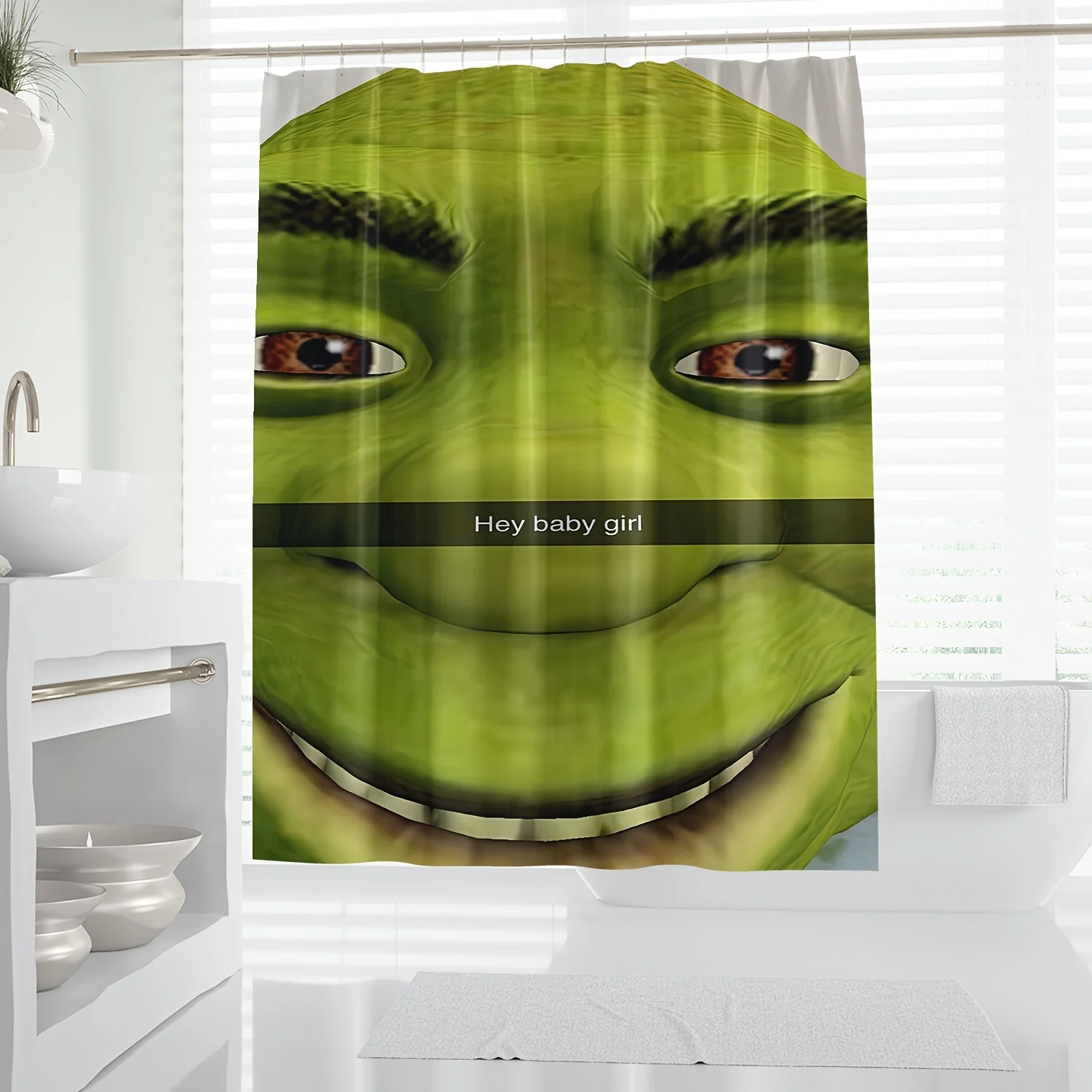 1pc Shower Curtain - Green Frog with 