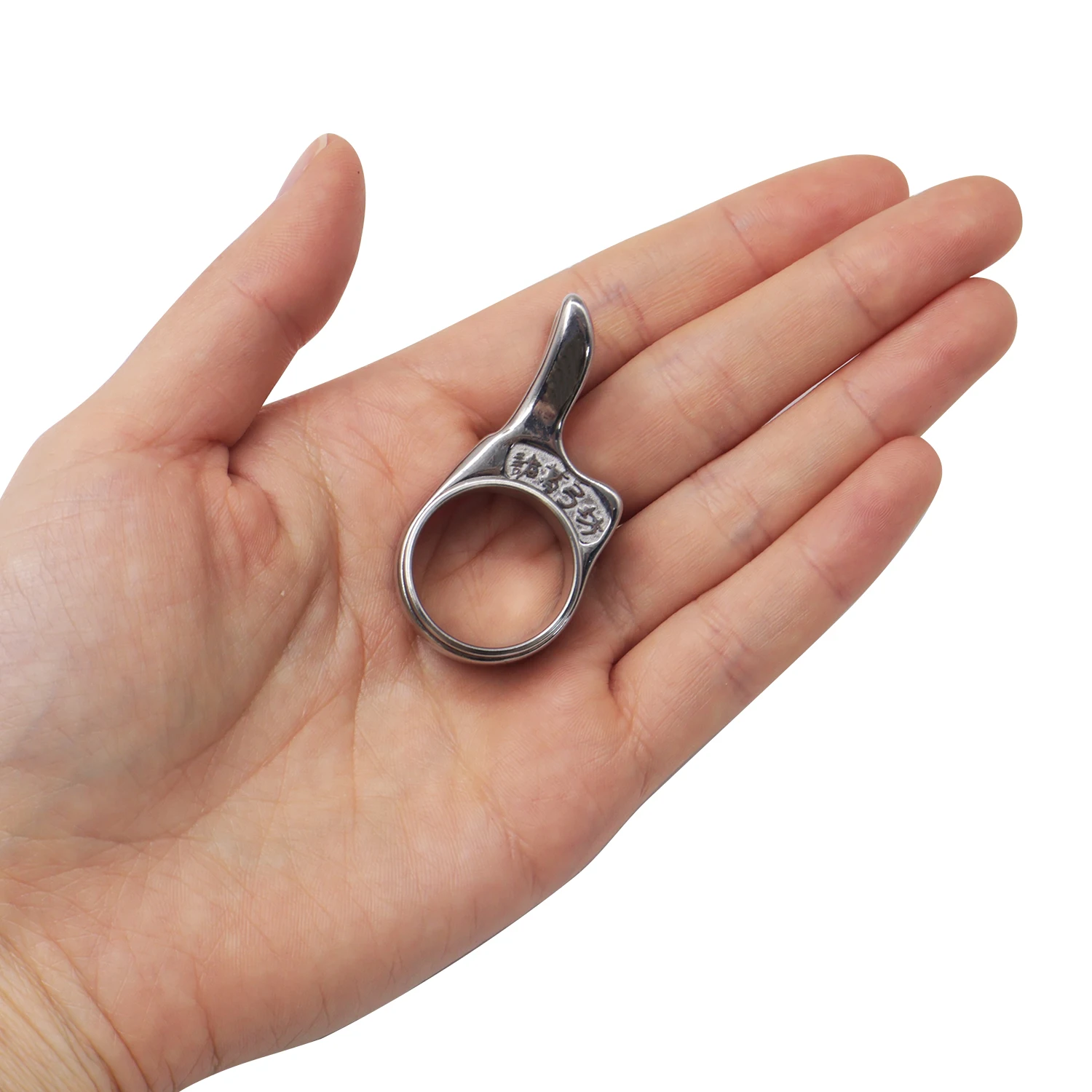 Schleuder-Angeldart-Auslöser, Edelstahl-Schießfingerring, Ring mit Lagerdesign, Schleuderzubehör – Detail 4