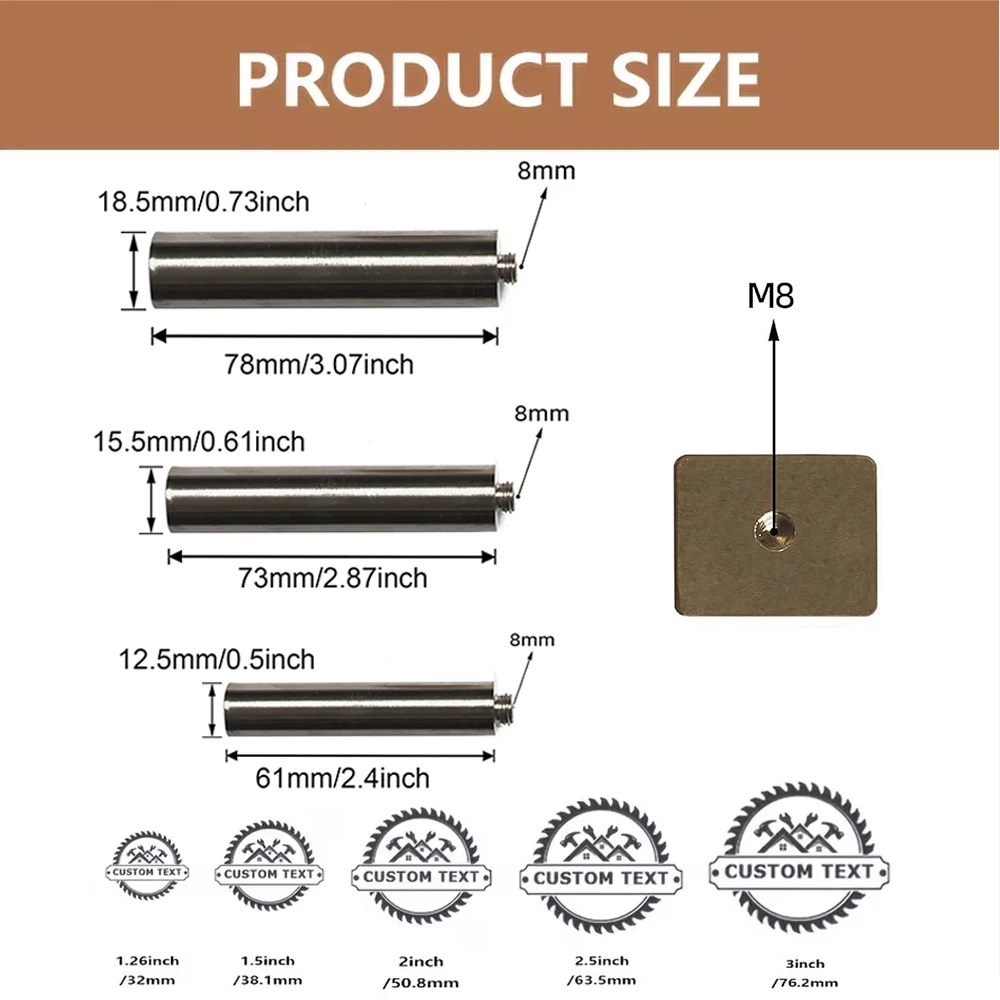 Customized Leather Stamp LOGO Custom Brass Mould Hand Punching Leather Stamps Brand Working Carving Stamping Punches Tools Craft view 6