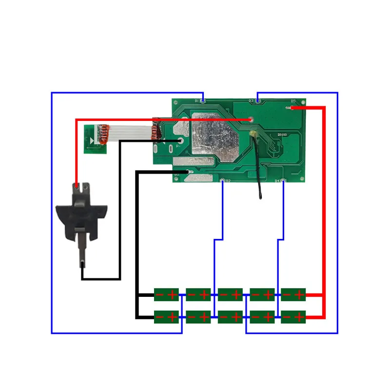 Imagem -04 - Dewalt Li-ion Bateria de Plástico Pcb Carregamento Proteção Circuit Board 18v Ni-cd Ni-mh Bateria De9096de9098dw9095 Case