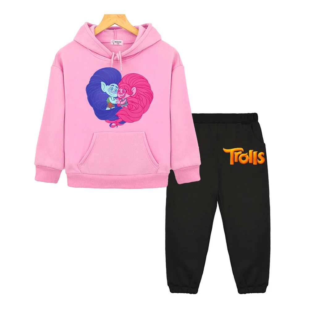 Trolls Broppy Princess Kids Sets Sweatshirts Baby Boys Clothes 2024 Autumn New Children's Clothing Casual Kids Hoodies Sudadera