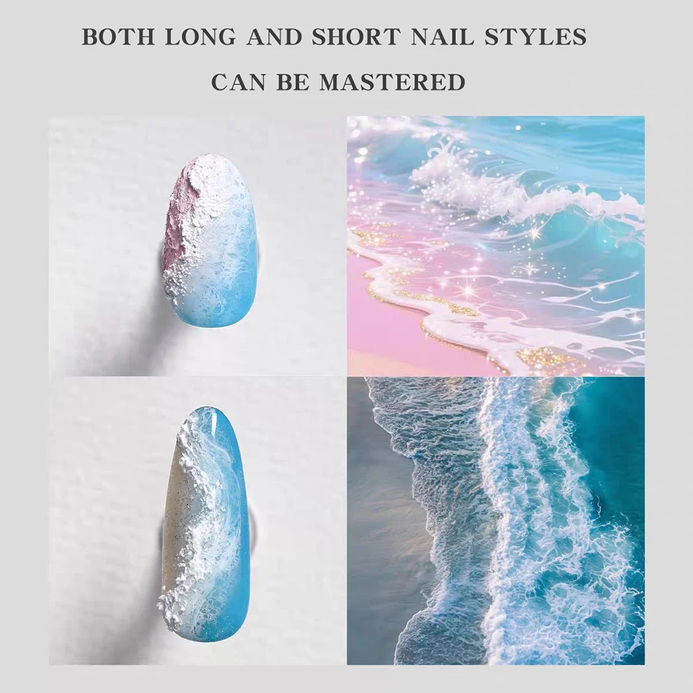 Vendeeni 10 Farben/Set Sea Wave Blooming Gel Nagellack TPO HEMA FREI UV Soak Off Gel Lack Marmor Spitze Nagelkunst Blossom Gel – Detail 6