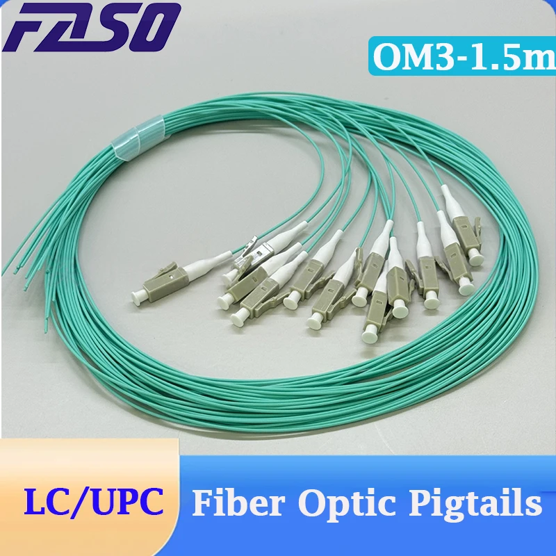 

Faso 50 шт. LC/UPC OM3 оптоволоконные пигтейли MM G652D SX Core 0,9 мм оптическая косичка LSZH куртка
