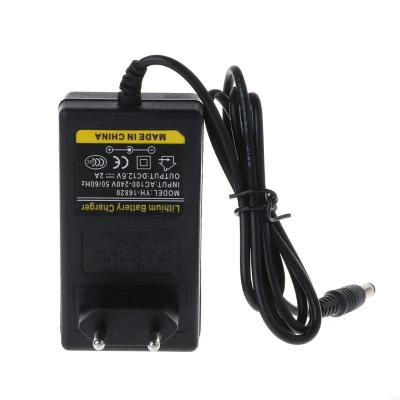 Battery Charger 12.6V for DC 2A Intelligent Lithium Li-on Power Adapter EU US Plug Transformer 100-240V AC 50/60Hz Charg