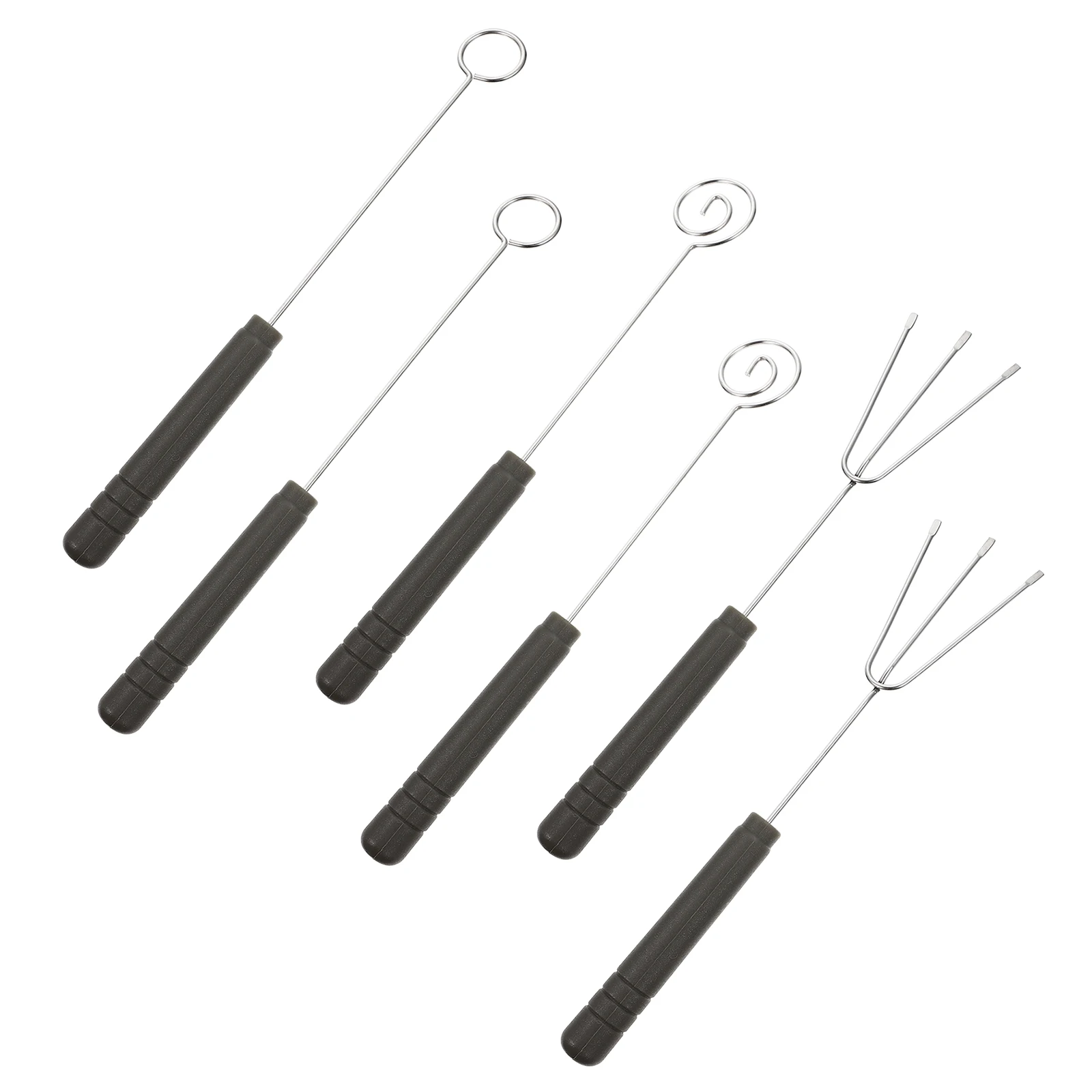 

6pcs Stainless Steel Chocolate Dipping Forks Silver Tools Set Fondue Baking Supplies Candy Making Utensils DIY Accessories