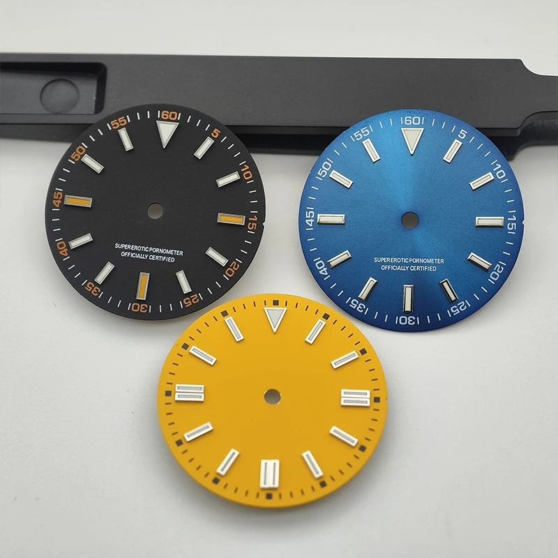 Customized 28.5mm Green Luminous Watch Dial Red Green Blue Suitable For NH35/8215/2824 Movement Watch Accessories