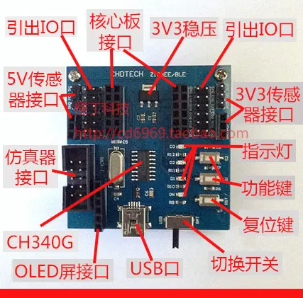 ZigBee / CC2530 Sensor Node Backplane Function Backplane Module Backplane Expansion Board