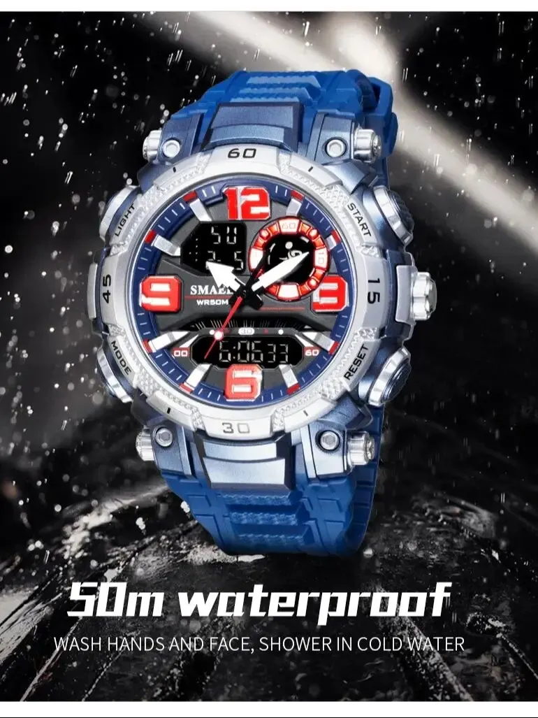 Quartz Watch For Men SMAEL Watch Waterproof Stopwatch LED Watches Male Clock 1921 Sport Watches Men Relogio Masculino Digital