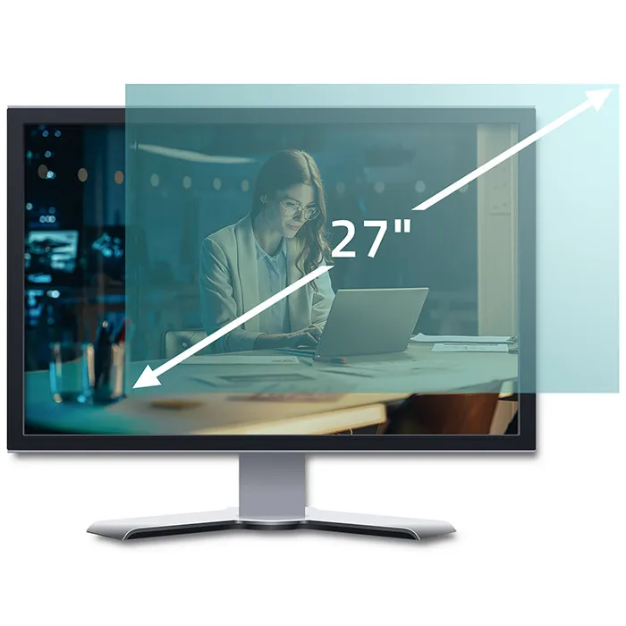 Qoltec blauwlichtfilter 27 " | 16:9 | Zichtbescherming | Anti-reflectie | Mat | voor monitor