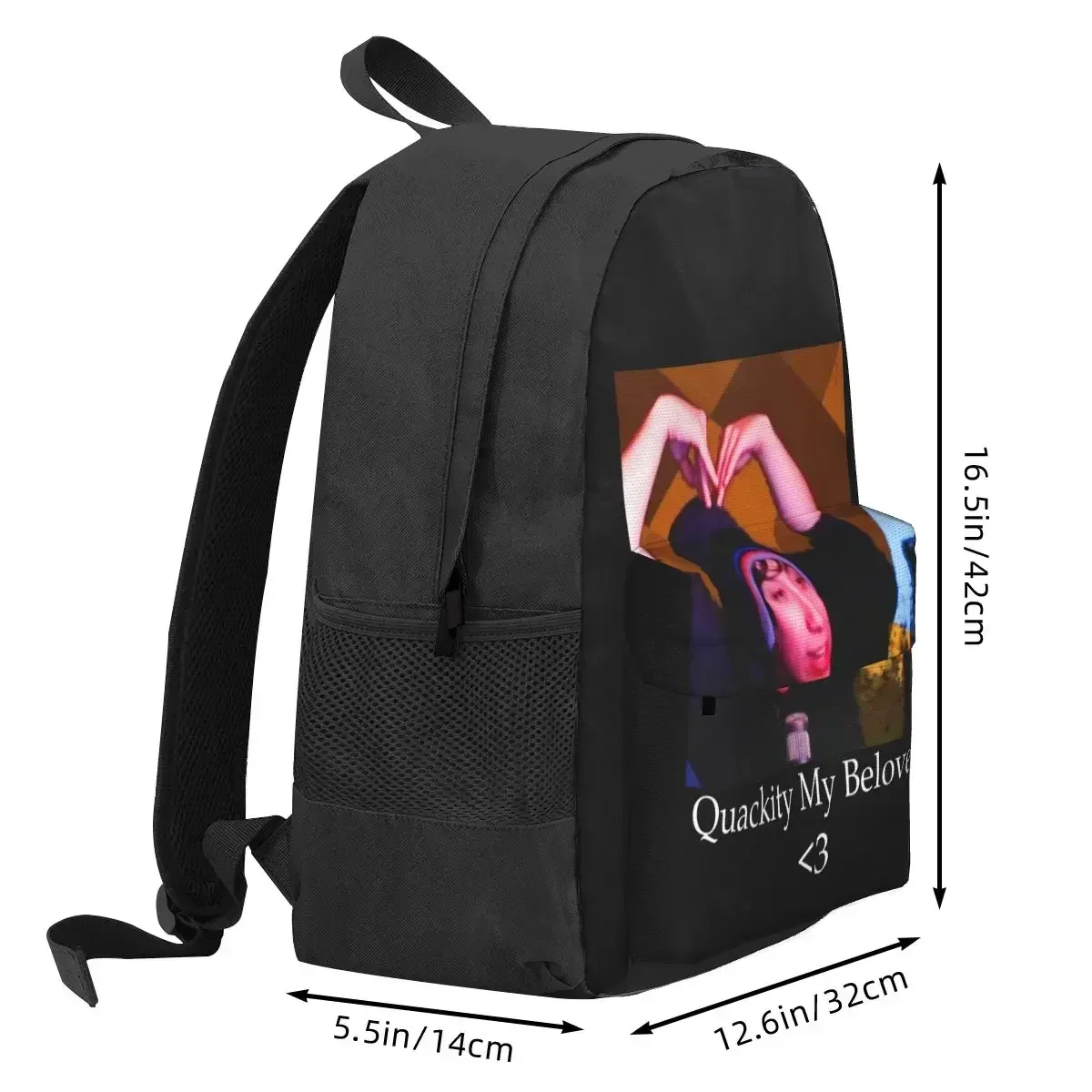حقيبة ظهر كارل جاكوب ترتدي Quackity My Beloved ذات سعة كبيرة، حقيبة تخزين للتدريب العتيق، حقيبة ظهر للركوب
