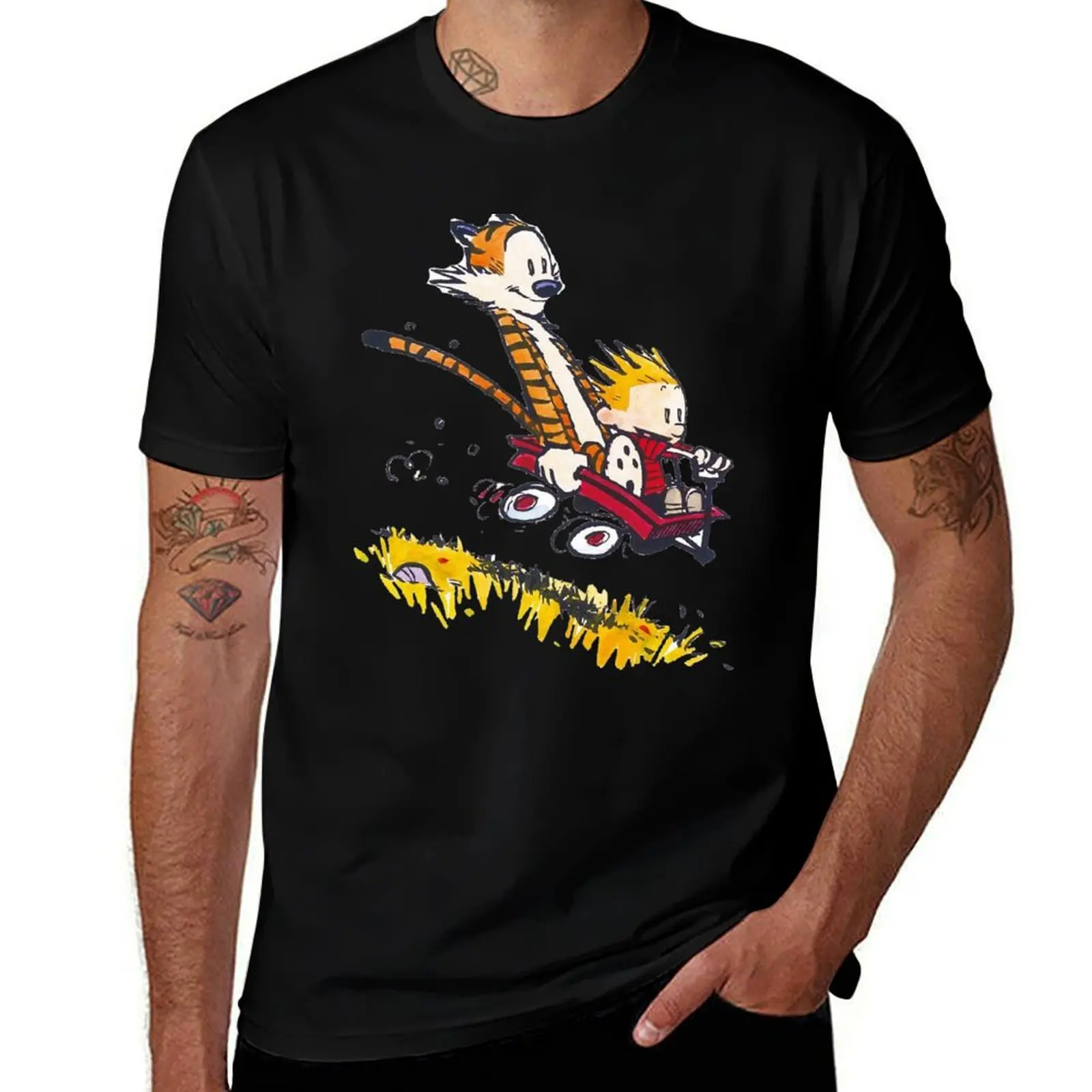 

Calvin and The hobbes T-Shirt graphic t shirt vintage kawaii clothes sublime heavyweight t shirts for men