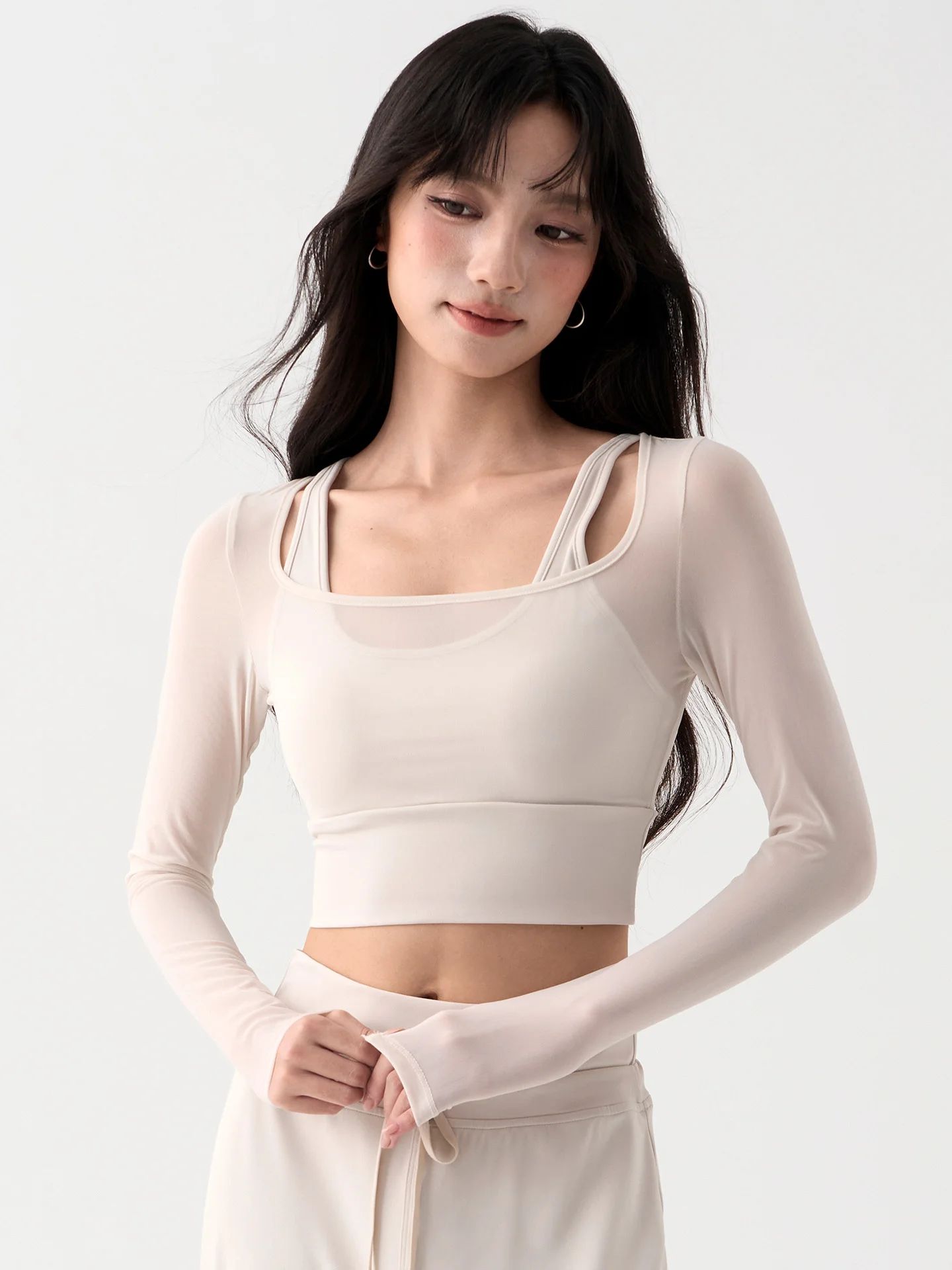 

Спортивный топ Long Sve для йоги, женская одежда для бега для фитнеса с накладкой на грудь Me, тренировочная одежда для пилатеса