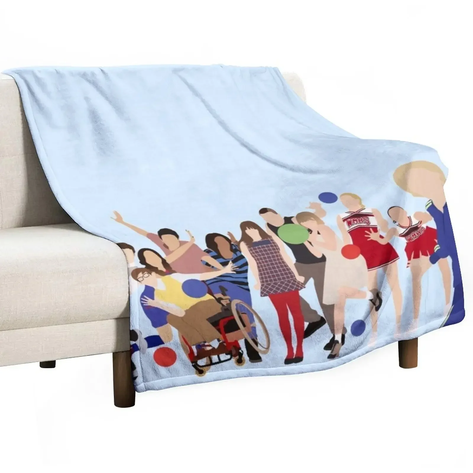 Glee Characters Throw Blanket fluffy Warm Retros Sleeping Bag Blankets