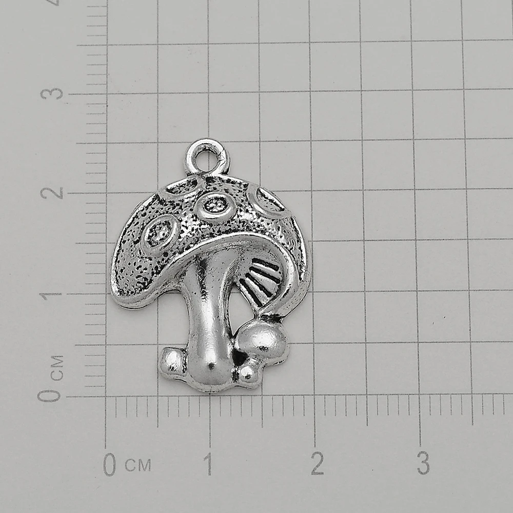 10pcs 5 Style Vintage Mushroom Food Charms Pendant For DIY Keychain Bracelets Jewelry Making Supplies Accessories