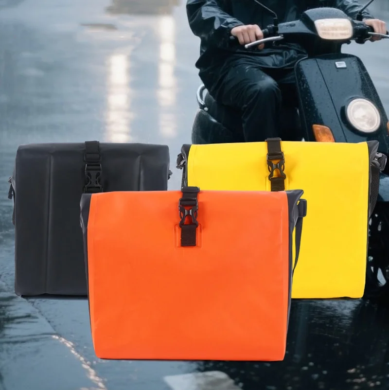 

Y715 Waterproof Bicycle Hanging Bag PVC Material Front Hanging Bag Storage Pocket 31*27.5*12.2CM