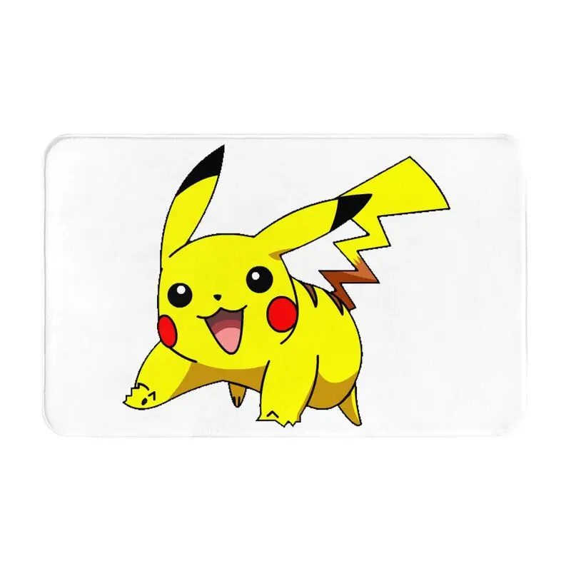 Custom Cartoon Animation Pokemon Pikachu Front Floor Door Entrance Mats Indoor Bath Kitchen Doormat Garden Carpet Rug