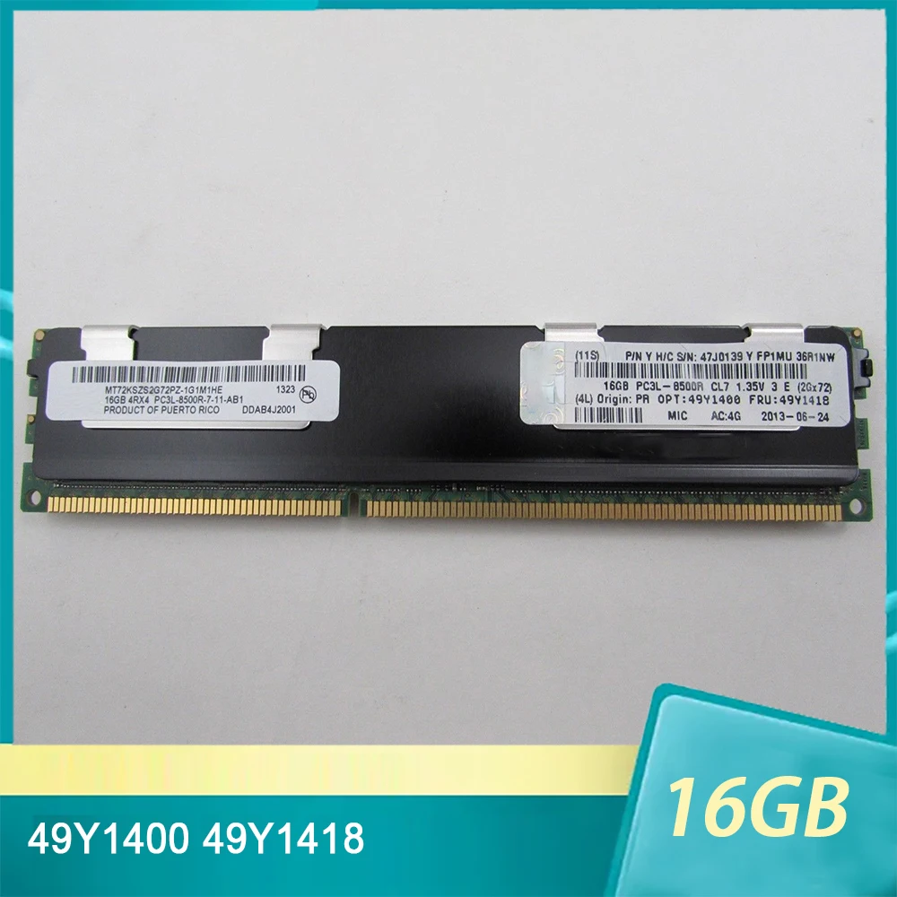 For IBM RAM X3850 X5 X3650 M3 M4 49Y1400 49Y1418 16GB DDR3 1066 Server Memory